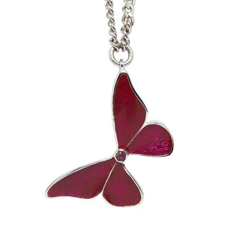Dior Butterfly Logo Necklace